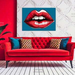 dipinto pop art labbra rosse - lips